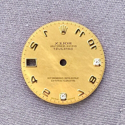 Rolex Datejust Yellow Mop Arabic Diamond 69 Dial Yellow Gold