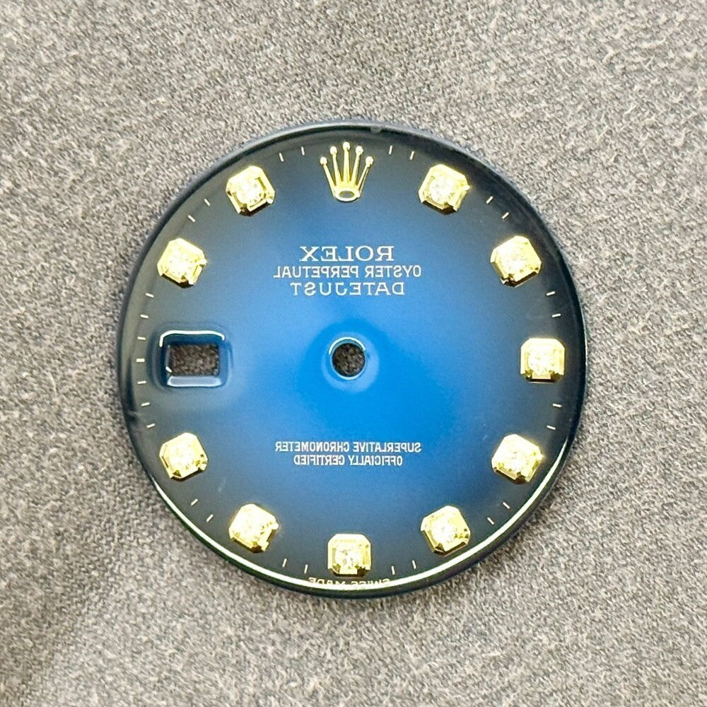 Rolex Datejust Blue Vignette Diamond Dial Yellow Gold