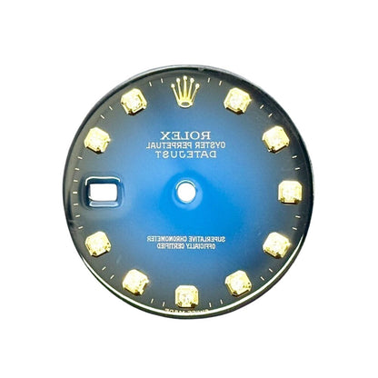 Rolex Datejust Blue Vignette Diamond Dial Yellow Gold