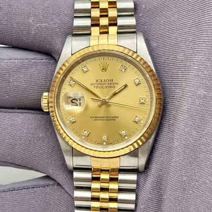 Rolex Datejust 36Mm 16233 Steel And Yellow Gold