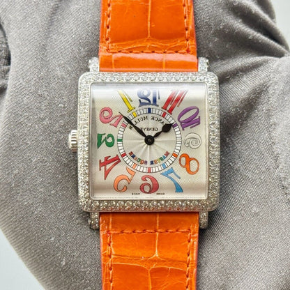 Franck Muller Master Square Color Dreams 6002 M Qz Col Drm V D White Gold