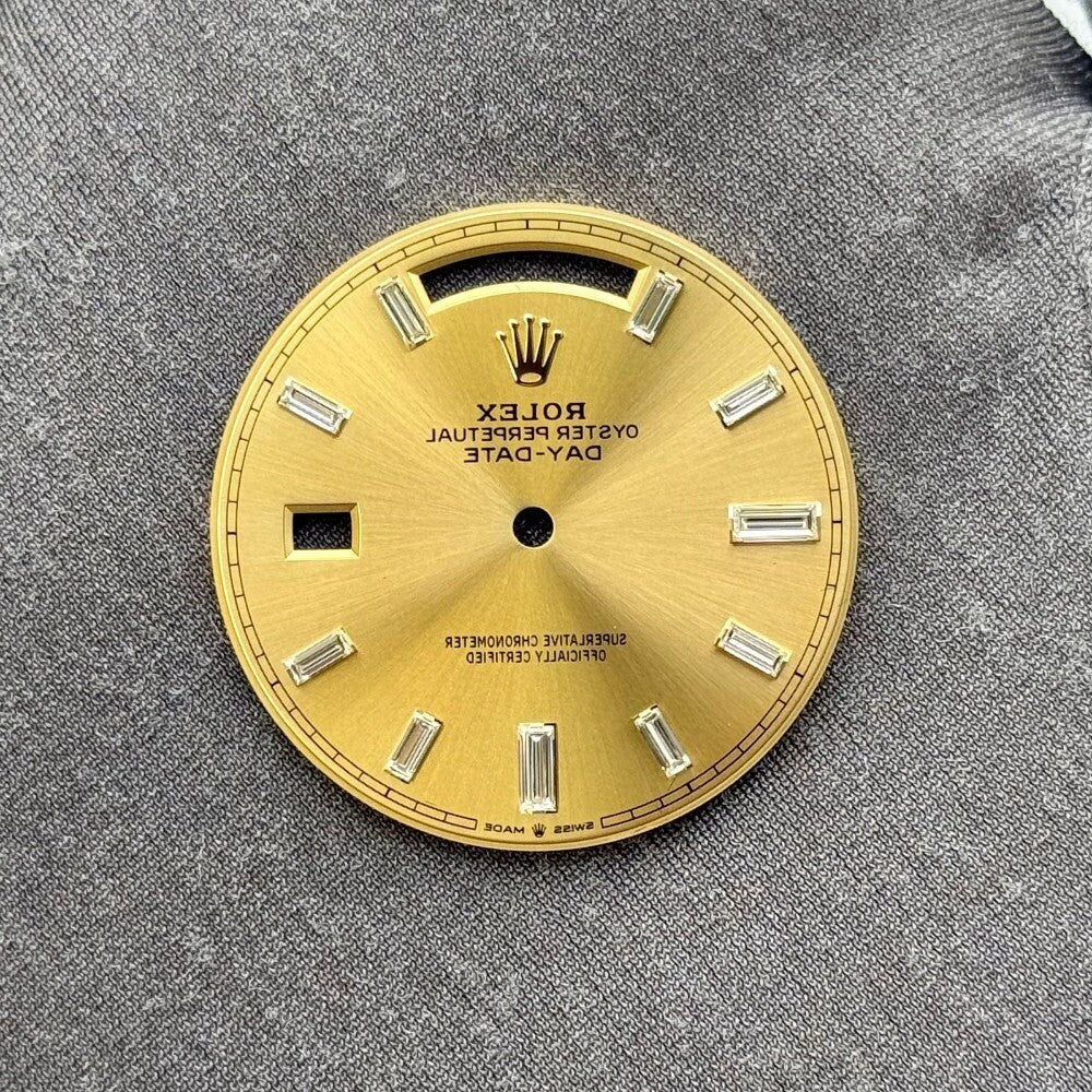 Rolex Day-Date Champagne Baguette Diamond Dial Yellow Gold
