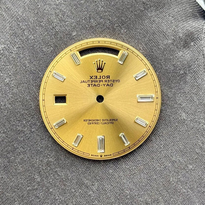 Rolex Day-Date Champagne Baguette Diamond Dial Yellow Gold