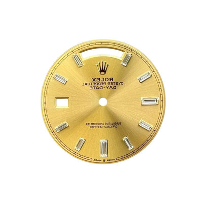 Rolex Day-Date Champagne Baguette Diamond Dial Yellow Gold