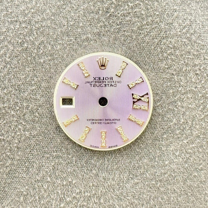 Rolex Datejust Purple Tapestry Diamond Index, Ix Dial 28Mm Yellow Gold