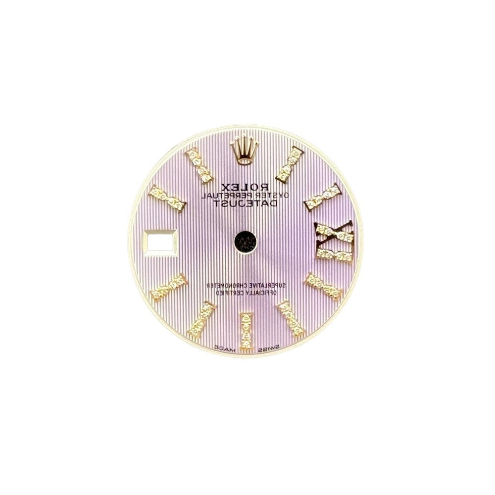 Rolex Datejust Purple Tapestry Diamond Index, Ix Dial 28Mm Yellow Gold