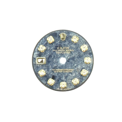 Rolex Datejust Blue Aventurine Stone Diamond Dial 26Mm Yellow Gold