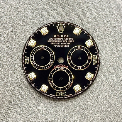 Rolex Daytona Black Diamond Dial Yellow Gold