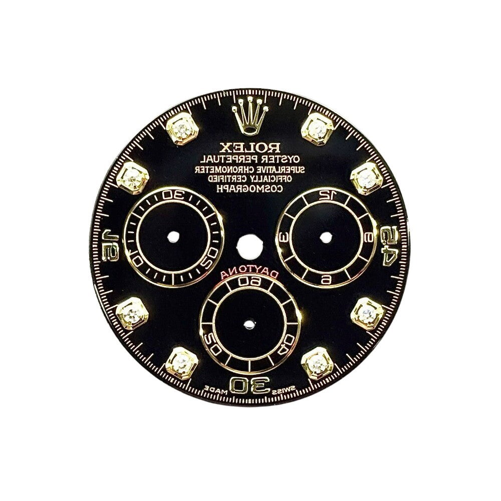 Rolex Daytona Black Diamond Dial Yellow Gold