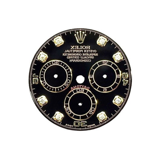 Rolex Daytona Black Diamond Dial Yellow Gold