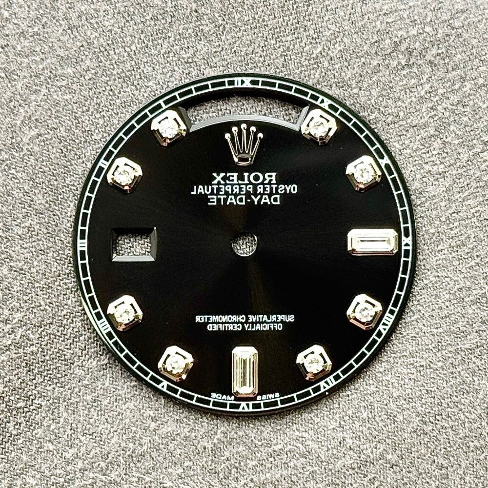 Rolex Day-Date Black Diamond Dial 36Mm White Gold