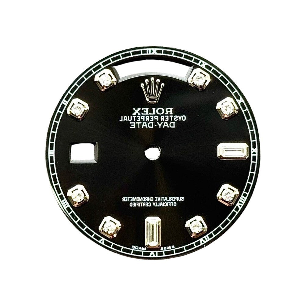 Rolex Day-Date Black Diamond Dial 36Mm White Gold