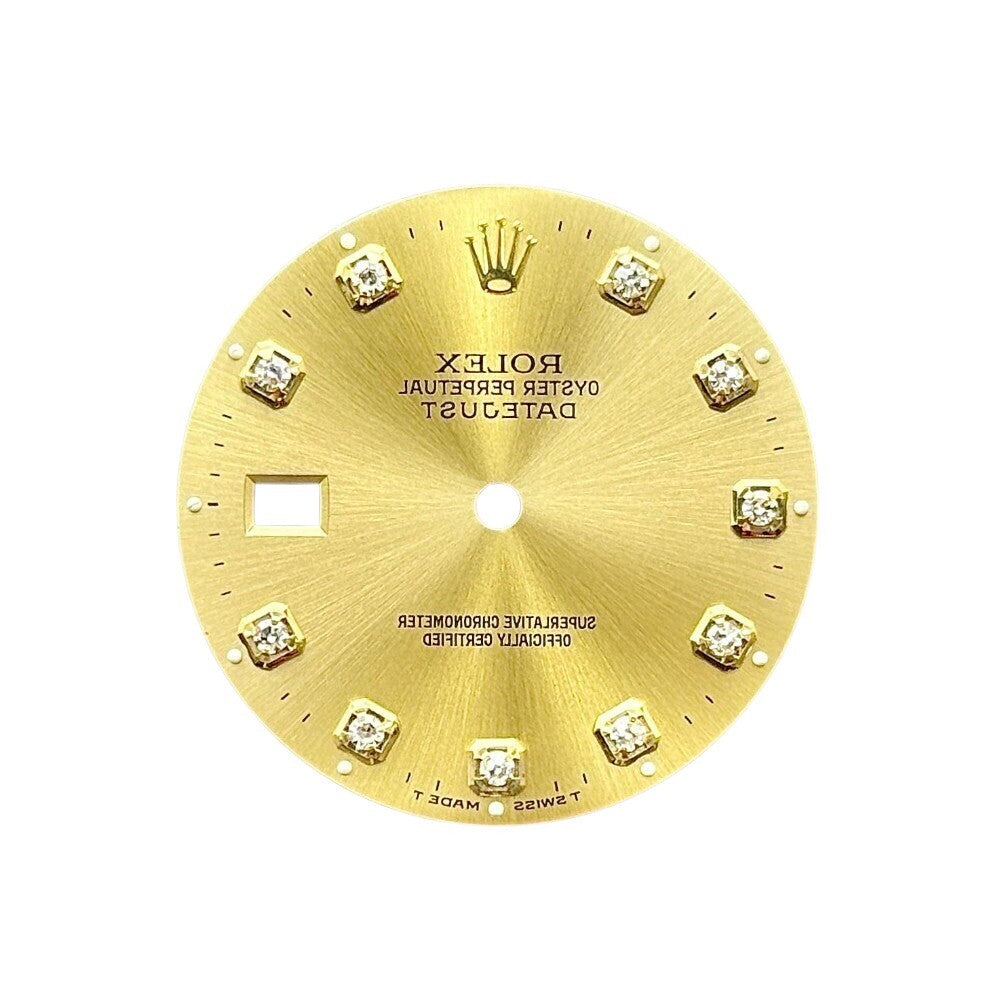 Rolex Datejust Champagne Diamond Dial 36Mm Yellow Gold