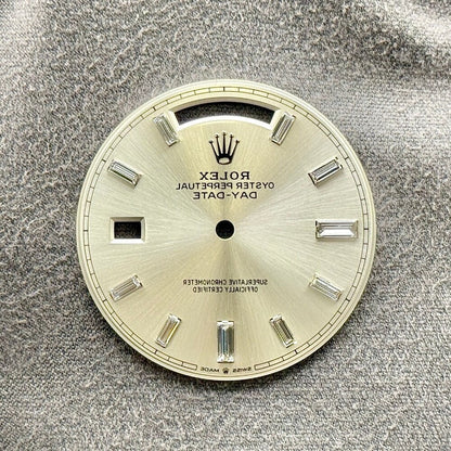 Rolex Day-Date 40Mm Silver Diamond Dial White Gold