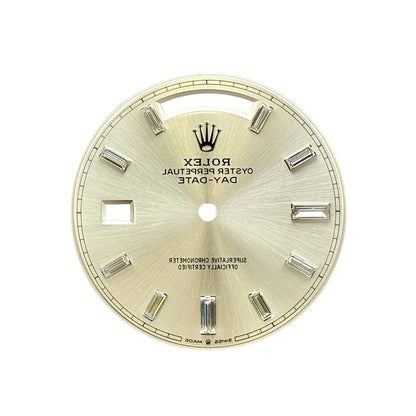 Rolex Day-Date 40Mm Silver Diamond Dial White Gold