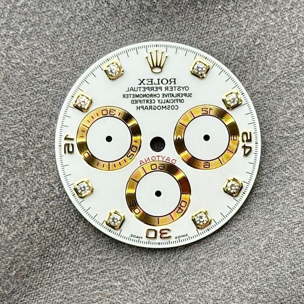 Rolex Daytona White Diamond Dial Yellow Gold