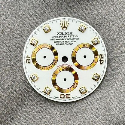 Rolex Daytona White Diamond Dial Yellow Gold