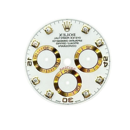 Rolex Daytona White Diamond Dial Yellow Gold
