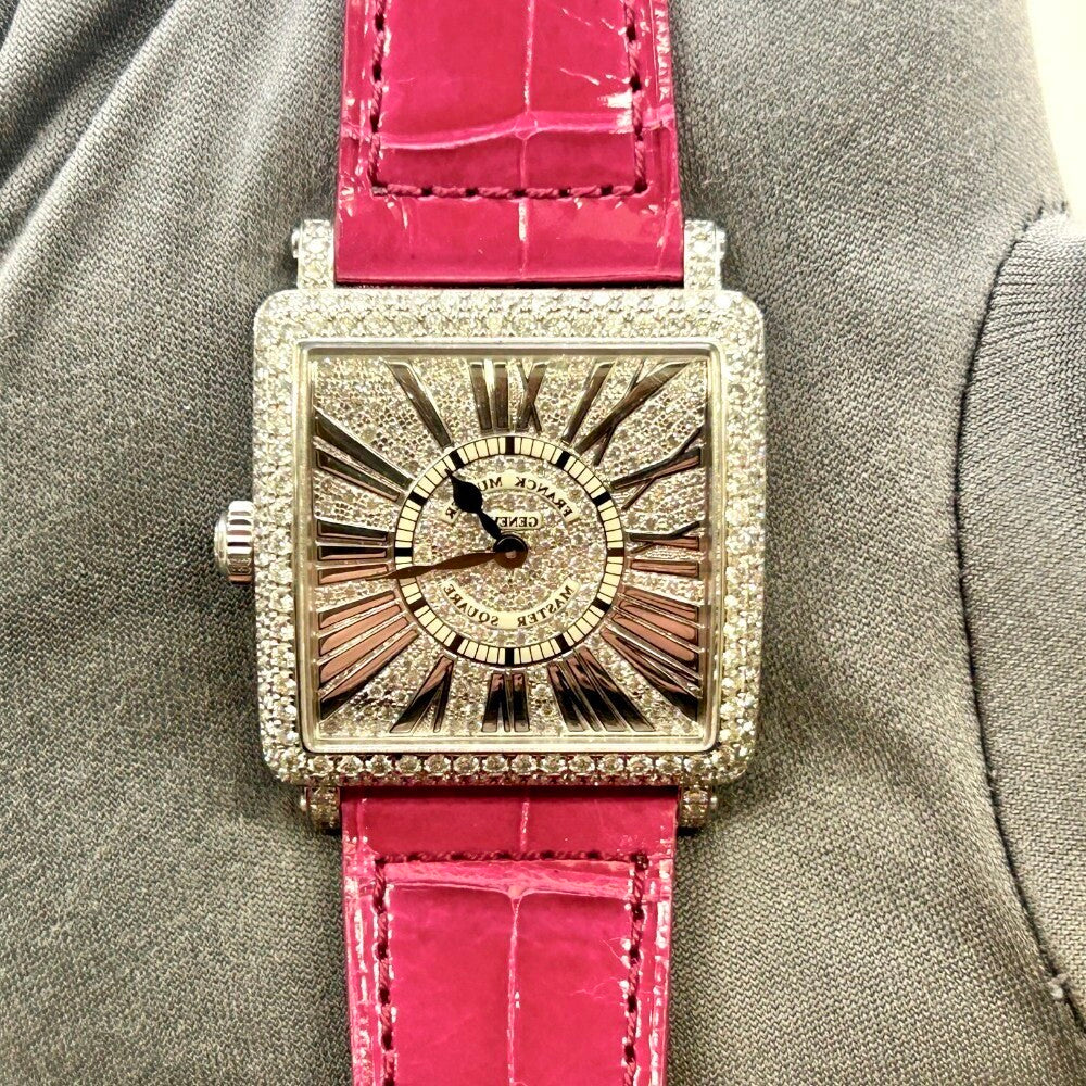 Franck Muller Master Square Relief 6002 L Qz R D Cd White Gold