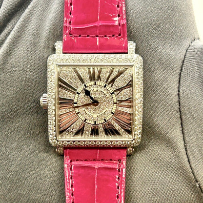 Franck Muller Master Square Relief 6002 L Qz R D Cd White Gold