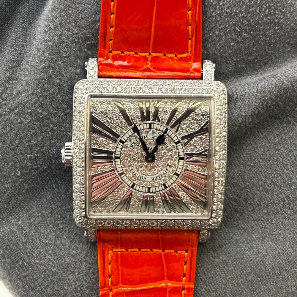 Franck Muller Master Square 6002 L Qz R D Cd White Gold