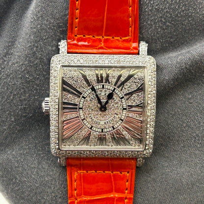 Franck Muller Master Square 6002 L Qz R D Cd White Gold