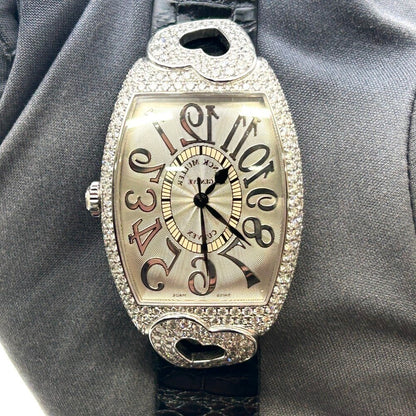 Franck Muller Cintree Curvex Coeur 2852 Sc Relief Hj White Gold