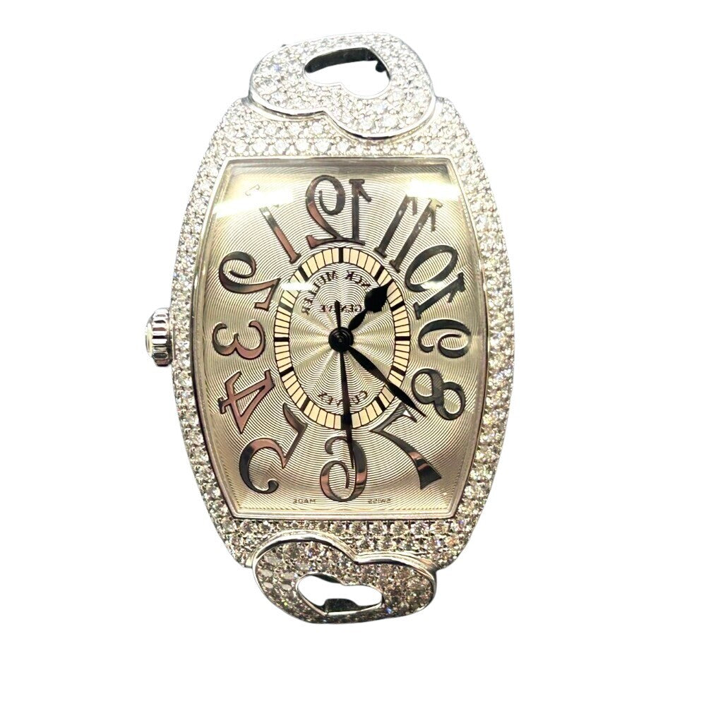 Franck Muller Cintree Curvex Coeur 2852 Sc Relief Hj White Gold