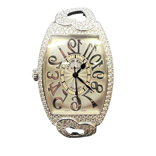 Franck Muller Cintree Curvex Coeur 2852 Sc Relief Hj White Gold