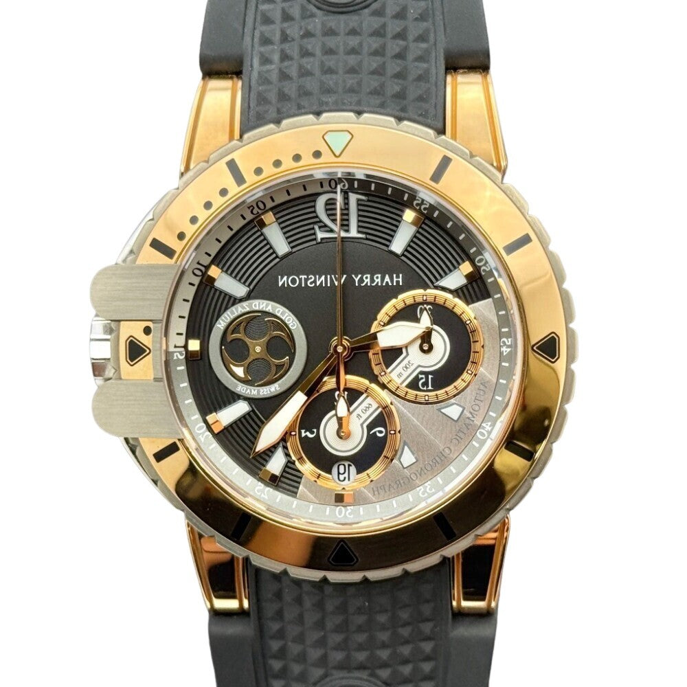 Harry Winston Ocean Diver Oceach44Rz005 Rose Gold And Zalium
