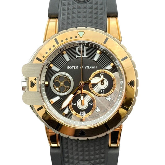 Harry Winston Ocean Diver Oceach44Rz005 Rose Gold And Zalium