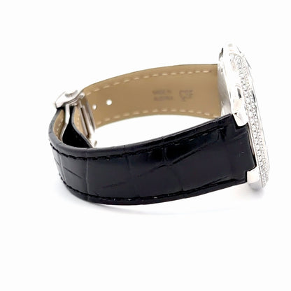 Mens Cartier Ballon Bleu Steel 42mm Diamond Watch