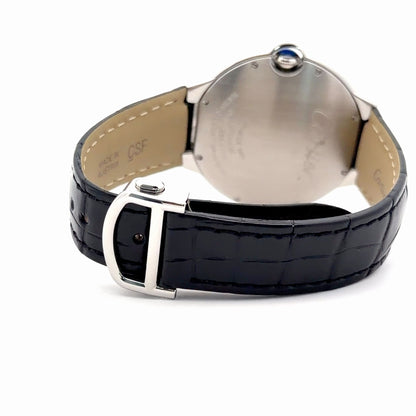 Mens Cartier Ballon Bleu Steel 42mm Diamond Watch