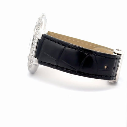Mens Cartier Ballon Bleu Steel 42mm Diamond Watch