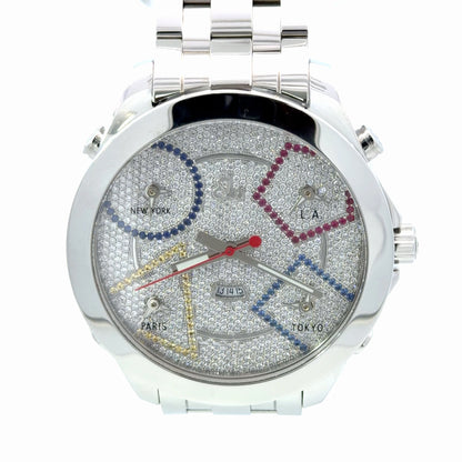 Mens Jacob & Co Five Time Zone JC 47mm Diamond Watch