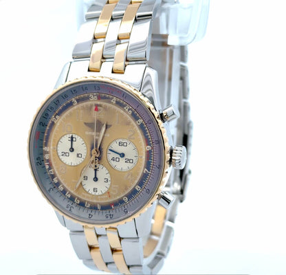 Mens Breitling Navitimer Chronograph 18K Yellow Gold/Steel Watch - 38mm