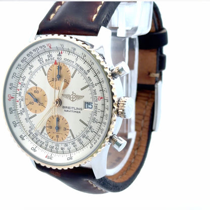 Mens Breitling Navitimer Chronograph 18K Yellow Gold/Steel Watch - 42mm