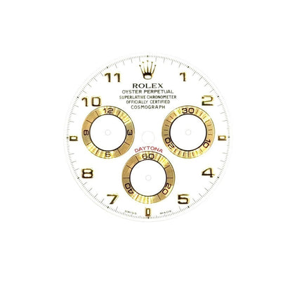 Daytona White Arabic Dial Yellow Gold