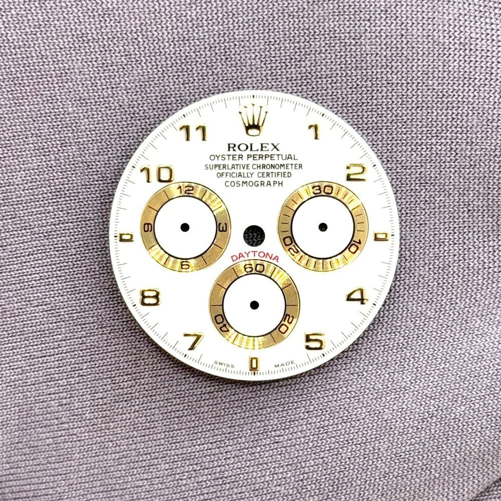 Daytona White Arabic Dial Yellow Gold