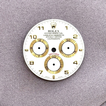 Daytona White Arabic Dial Yellow Gold