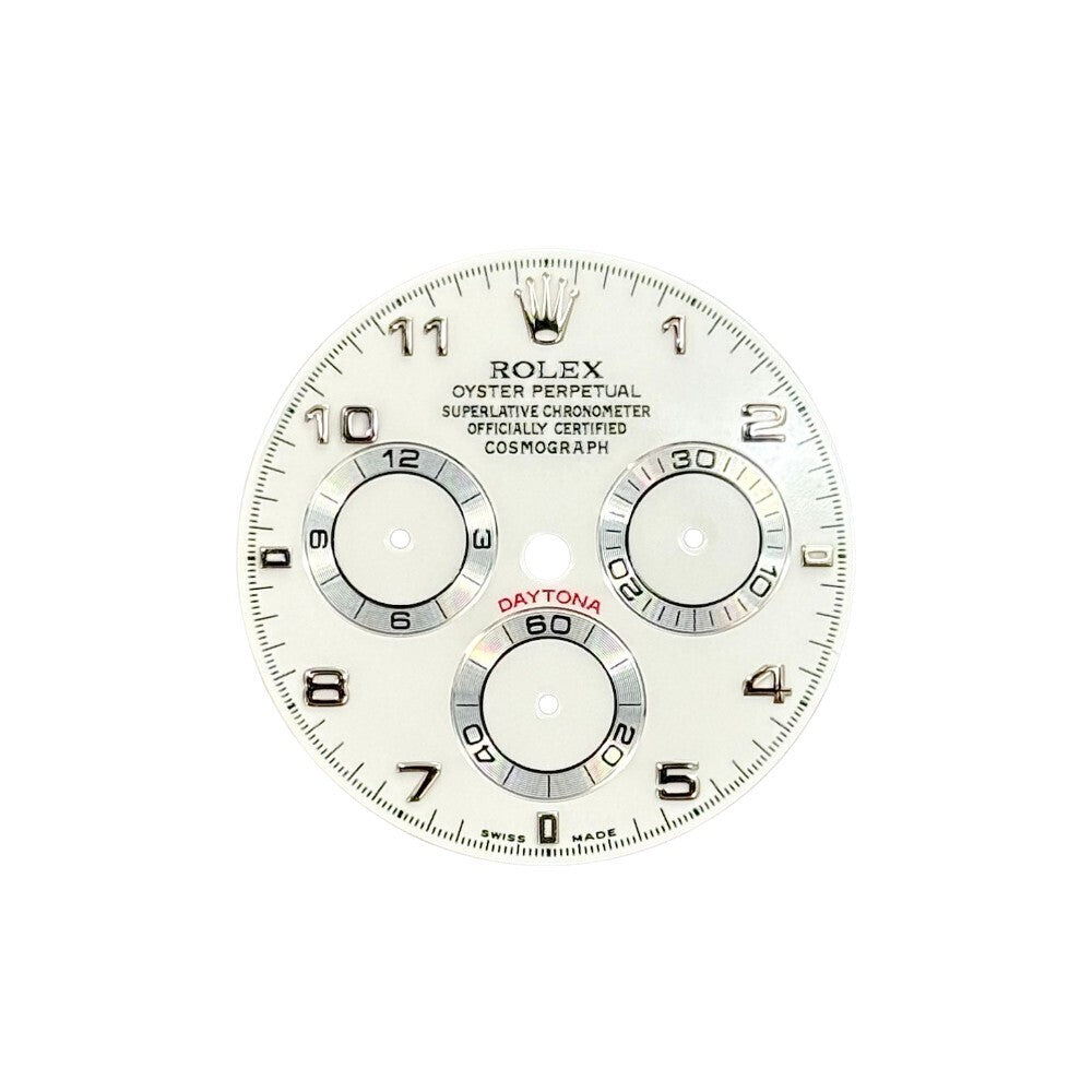 Daytona White Arabic Dial White Gold