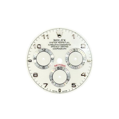 Daytona White Arabic Dial White Gold