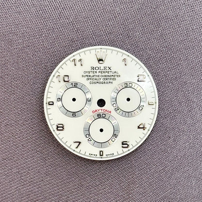 Daytona White Arabic Dial White Gold