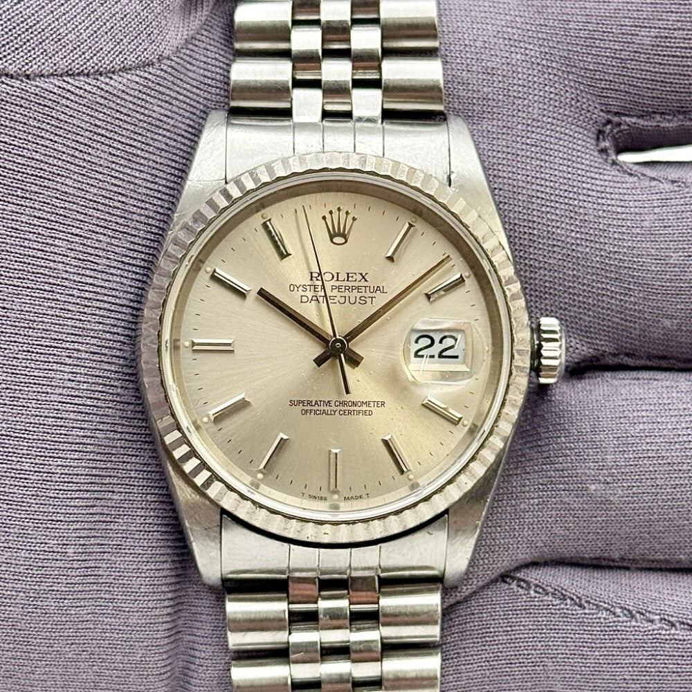 Rolex Datejust 36Mm 16234 Steel And White Gold