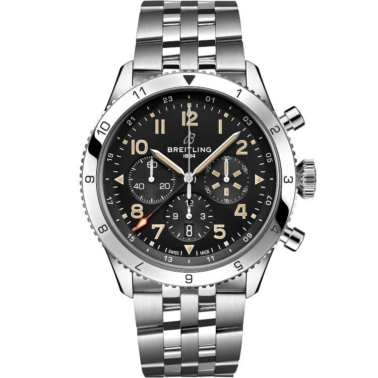 Breitling Super Avi B04 Chronograph Gmt 46 Mustang Ab04453A1B1A1 Stainless Steel