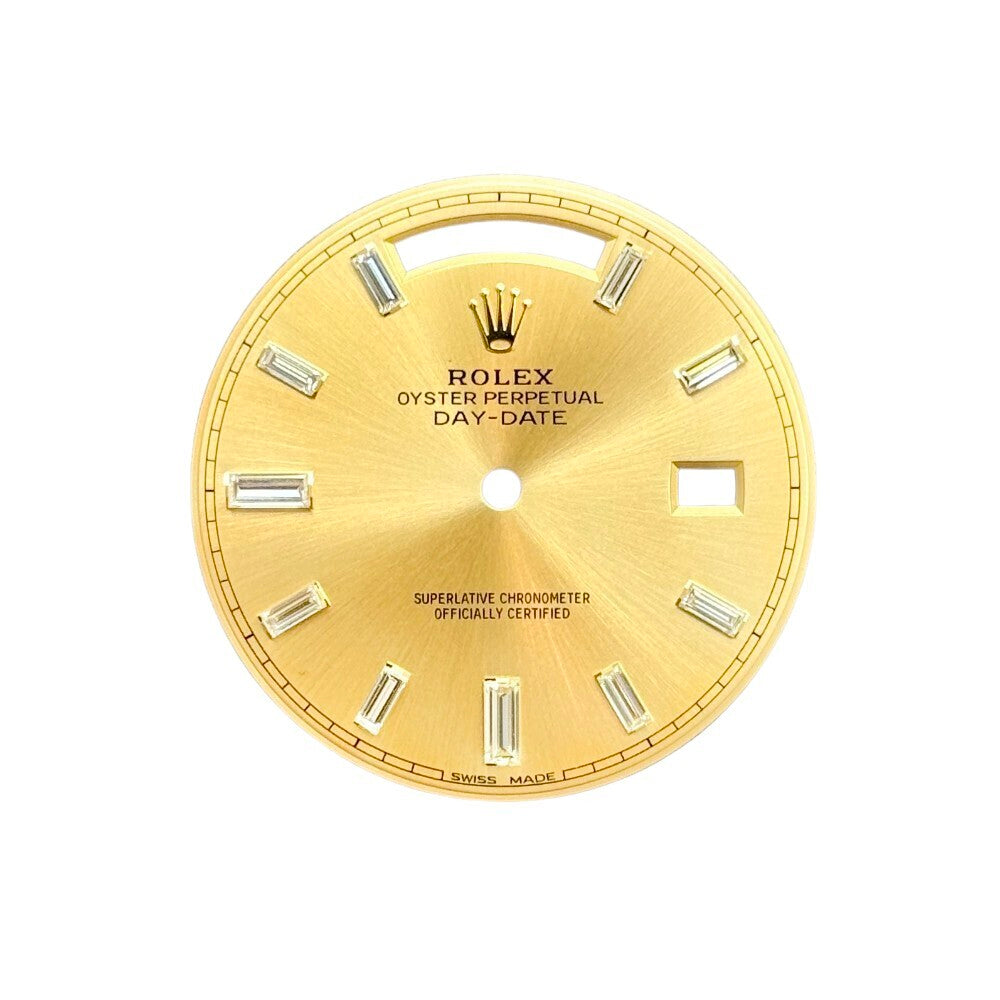 Rolex Day-Date Champagne Baguette Dial Yellow Gold