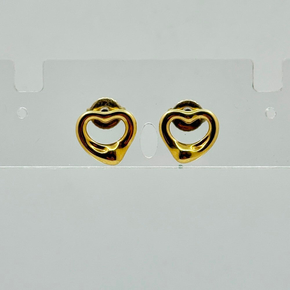 Tiffany & Co Elsa Peretti Heart Earrings Yellow Gold