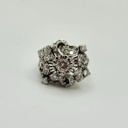 Miscellaneous Diamond Cocktail Ring White Gold