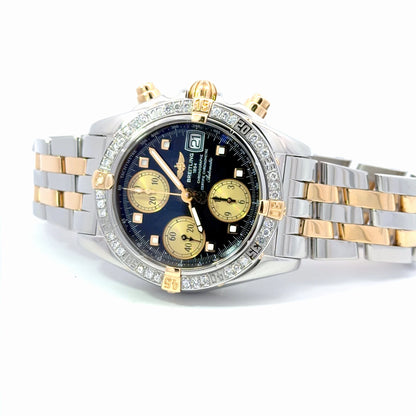 Mens Breitling Cockpit Chrono 39mm 18K Yellow Gold/Steel Automatic Watch