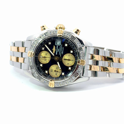 Mens Breitling Cockpit Chrono 39mm 18K Yellow Gold/Steel Automatic Watch
